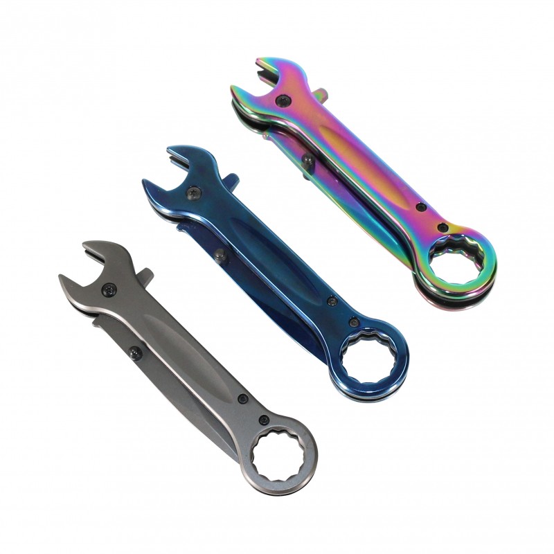 Wrench Shaped Folding Knife Color Option OutdoorSportsUSA